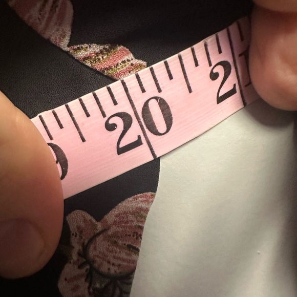 Eclipse Black and Pink 3/4 Sleeve Blouse with Mandarin Collar - Picture 4 of 4